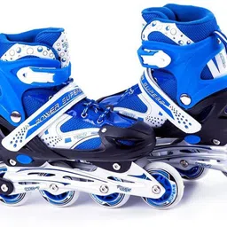 authfort Adjustable All Pure PU Wheels it has Aluminum-Alloy which is Strong with LED Flash Light on Wheels In-line Skates - Size 5-8 UK (Multicolor) In-line Skates - Size Wed May 08 00:00:00 IST 2019 UK-picture-25