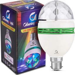 Multicolor LED Crystal 360 Degree Rotating Bulb Magic Disco LED Light Single Disco Ball-29