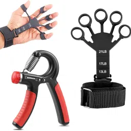 Adjustable 5-60kg Power Grip with Finger Exerciser Combo Fitness Accessory Kit Kit-image-65