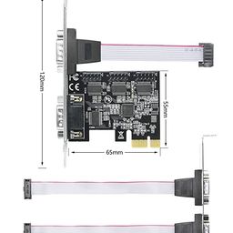 generic SaiRetail.Com 4 Port PCI-E RS232 Serial Adapter Card, PCI-E Serial Expansion Card, RS232 PCI Express x1 Serial DB9 COM Expansion Card for PC image 5