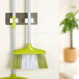 (PACK OF 3)Broom Mop Holder Broom Holds Self Adhesive Reusable No Drilling Accessories Organizer-image-59