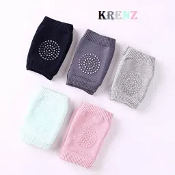 Set of 5 Pairs Multicolor Baby Knee Pads | Anti-Slip Protective Cushion for Kids Multicolor Baby Knee Pads-image-55