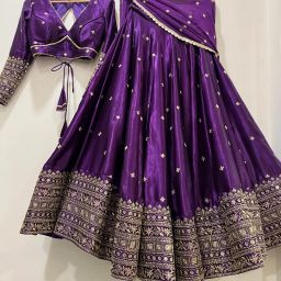 Embroidered, Embellished Semi Stitched Lehenga Choli-image-14
