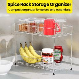 Containers Kitchen Rack 2 Tier Kitchen Rack | Kitchen Pantry Storage Steel-image-42