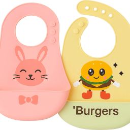 Silicone Pocket Bibs for Babies | Waterproof & BPA-Free | Pack of 2-image-10