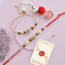 voylla Bhaiya Bhabhi 8905124524802 Mauli Thread Rakhi Set-picture-2