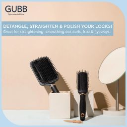 gubb Paddle Hair Brush with Pin,Brush for Detangling,Smoothening & adding Volume, Elite image 2
