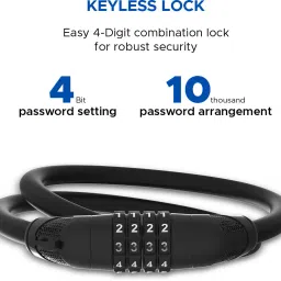 emotorad FortKnox Plus | Multipurpose Cycle/Helmet Lock |Customizable 4-Digit Combination Bicycle Lock image 2
