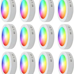 9W 7in1 Multicolour Surface Led (Red/Pink/Blue/Yellow/Violet/Green/White)Pack 12 Ceiling Light Ceiling Lamp-22