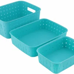 Fruit & Vegetables Kitchen Basket Set Of 3 Plastic Fruit & Vegetable Basket Plastic Fruit & Vegetable Basket-image-29