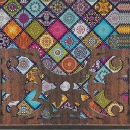 Square Reversible Wood Coaster Set-11