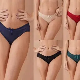 Pack of 5 Women Hipster Multicolor Panty-image-25