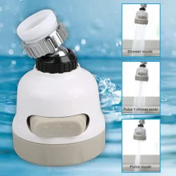 ecnext Rotatable Splash Proof 3 Modes Water Saving Nozzle Filter Faucet Sprayer Tap Mount Water Filter image 4