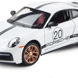 1:32 Porche Turbo 911 Diecast Metal car Pullback Toy Sound & Light Multicolor-image-52