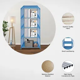 viknort 5-Layer Metal Open Book Shelf image 3