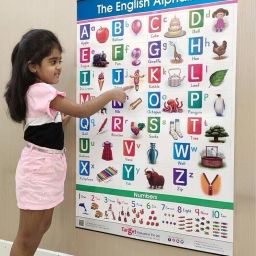 target publications English And Hindi Alphabet And Numbers Charts For Kids (English Alphabets And Hindi Varnamala - Set Of 2 Charts) | Perfect For Homeschooling, Kindergarten And Nursery Children | (39.25 X 27.25 Inch) image 3