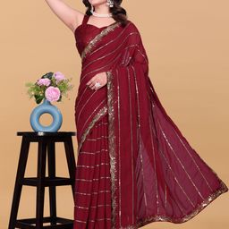 watay Embroidered Bollywood Georgette Saree-picture-37