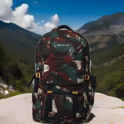 Military Print Backpack Hiking Bag Trekking Bag for Men Women Rucksack - 55 L Rucksack- 55 L-image-2