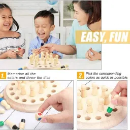 banqlyn Colorful Memory Chess, Funny Block Board Game, Early Educational Toy Educational Board Games image 5