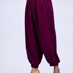 Solid Rayon Women Harem Pants-image-12