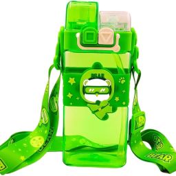 Trendy Water Bottle for Kids with Carry Strap to Hang Double drinking Caps 520 ml Water Bottle-image-37