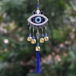 Feng Shui Big Size Evil Eye hanging Wind Chimes For Home Office Car Bike Aluminium, Iron Windchime-17