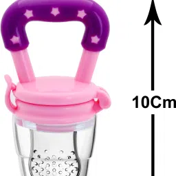 mastela Fruit/Food Feeder/Pacifier/Nibbler with Silicon Mesh in Box Packing (Pink, Pack of 1) Teether and Feeder image 3