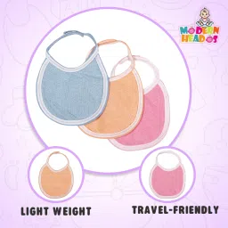 modern heados Premium Super Soft Cotton Bibs Multi Colour and Multi Design (Pack of 9) image 3
