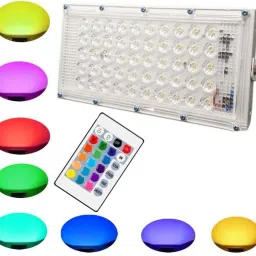 Led 50 Watt Rgb Multicolored Brick Light With Remote (Pack Of-1) Flood Light Outdoor Lamp-image-87