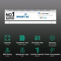 Panasonic XU 7 in 1 Convertible 1.5 Ton 5 Star Inverter Split Smart AC with Temperature Sensors (2024 Model, Copper Condenser, CS/CU-XU18AKYF) image 2