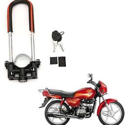 Bike Front Shocker Wheel Lock-115 Bike Front U-Type Anti Theft Wheel Lock For Hero Splendor Plus Wheel Lock-image-26