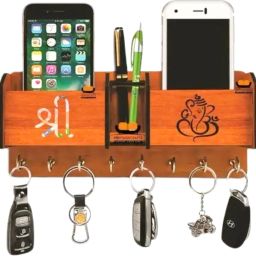 Wooden Wall-Mounted Key Holder for Home, Office, and Entryway Decoration Wood Key Holder-image-26