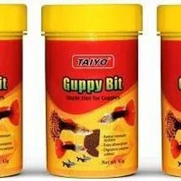 Guppy BIts 45g (Pack of 3) Staple Diet For Guppies 0.135 kg (3x0.05 kg) Dry New Born, Young, Adult Fish Food-image-27