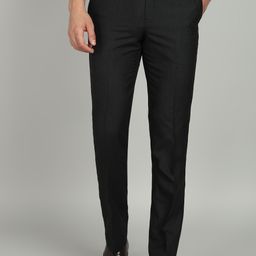 park avenue Men Slim Fit Grey Polyester Trousers-picture-9