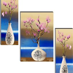 saf Elegant Decorative Vase with Pink Flower Modern Wall Art | Stylish Floral Digital Reprint 12 inch x 20 inch Painting-picture-47