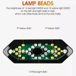 venues Bicycle Turn Signals Remote Control Indicator LED Rear Light USB Rechargeable LED Rear Break Light image 5