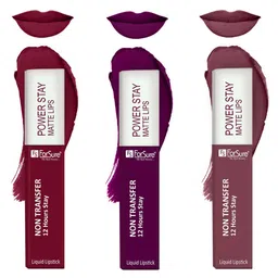 ForSure Set Of 3 Power Stay Matte Non-Transfer Waterproof Liquid Lipstick - 5ml Each image 3