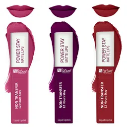 ForSure Set Of 3 Power Stay Matte Non-Transfer Waterproof Liquid Lipstick - 5ml Each image 2