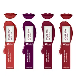 ForSure Set Of 4 Power Stay Matte Non-Transfer Waterproof Liquid Lipstick - 5ml Each image 3
