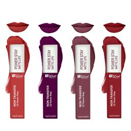 ForSure Set Of 4 Power Stay Matte Non-Transfer Waterproof Liquid Lipstick - 5ml Each image 4