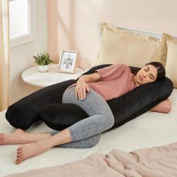 Microfibre Solid Pregnancy Pillow Pack of 1-image-15