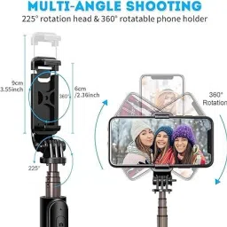 LIMBRO selfie stick with tripod for mobile Holder-Bluetooth Remote Tripod Bluetooth Selfie Stick image 3