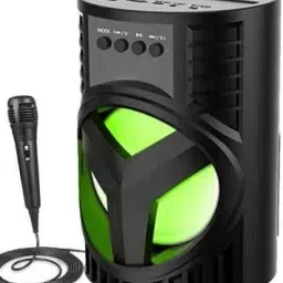 RECTITUDE Wireless Bluetooth Portable Party Speaker with RGB Glow Lights, Wired Mic, Remote Control, FM Radio & Aux in/USB/TF Card Reader Input (20W RMS Output) 20 W Bluetooth PA Speaker-image-70