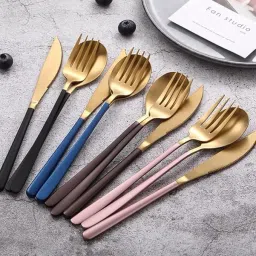 krusan Stainless Steel Dinner Forks Table Forks Set Long Handle Forks for Buffet Forks Stainless Steel Serving Fork Set image 5