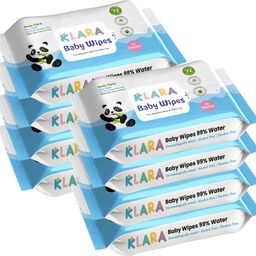 99%Pure Water Baby Wipes with Aloe Vera,Rash-Free(72 Wipes Each Pack,Pack of 8)-image-61