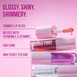 glam21 Gloss Pout Shimmer Lip Gloss Non-sticky High Glossy Shine Soft & Hydrating Lips image 2