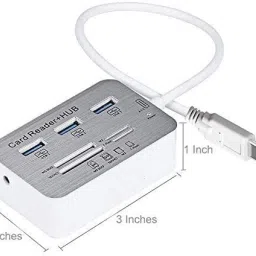 A1 Galaxy USB 3.0 Type C to 7 in 1 USB 3.0 HUB Combo Card Reader Hub Up to 10 Gbps Ultra Fast Speed for Laptop PC Tablet Supports MS Duo SD T-Flash M2 Memory Cards USB Hub image 2