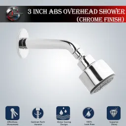 3INCH (ABS) SHOWER WITH 9 INCH ROUND ARM (PACK OF-1) Fixed Mount-picture-0