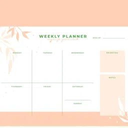 innaxa A4 Size Weekly Planner Notepad Landscape A4 Planner Ruled 50 Pages image 3
