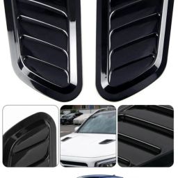Black Shine New Unique Shape Design Air Scoop Bonnet Set Of 2 For Car-270 Boonet Scoop-image-66